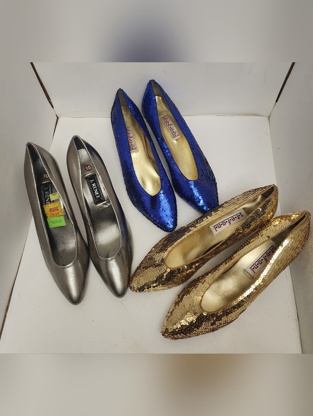 Vintage Pumps SZ 10 Sequin and Metallic